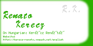 renato kerecz business card